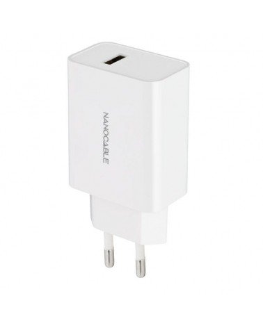Cargador de pared nanocable 10.10.2003/ 1xusb/ 2.1a/ blanco