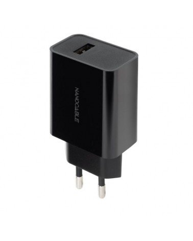 Cargador de pared nanocable 10.10.2004/ 1xusb/ 2.1a/ negro
