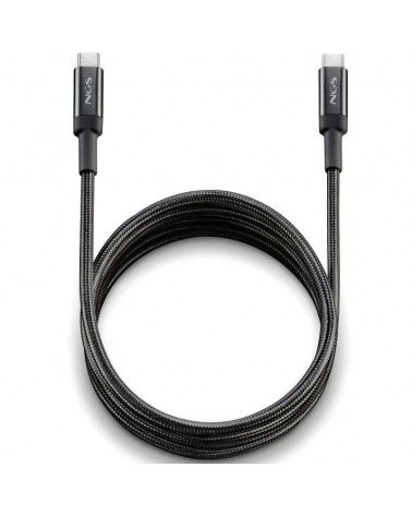 Cable usb 2.0 tipo-c ngs knot/ usb tipo-c macho - usb tipo-c macho/ hasta 100w/ 480mbps/ 2m/ negro