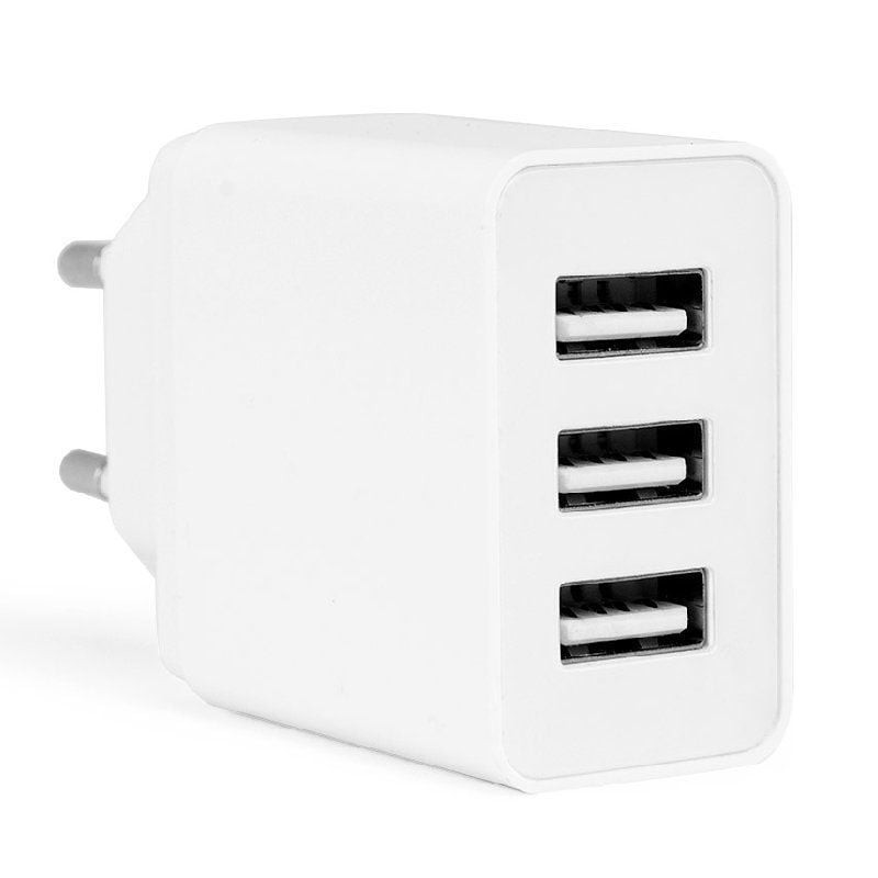 Cargador de pared orbegozo en 1100/ 3xusb/ 3.4a