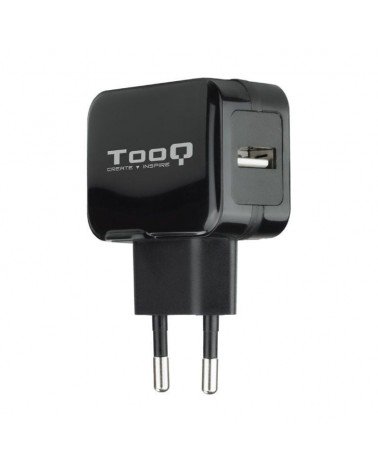 Cargador de pared tooq tqwc-1s01/ 1xusb/ 12w/ negro