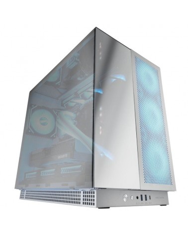 Caja gaming torre mars gaming mc-nova3/ blanca y plateada