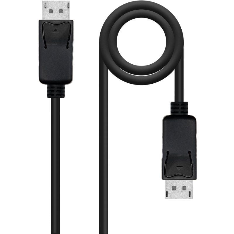 Cable displayport nanocable 10.15.2700/ displayport macho - displayport macho/ 50cm/ negro