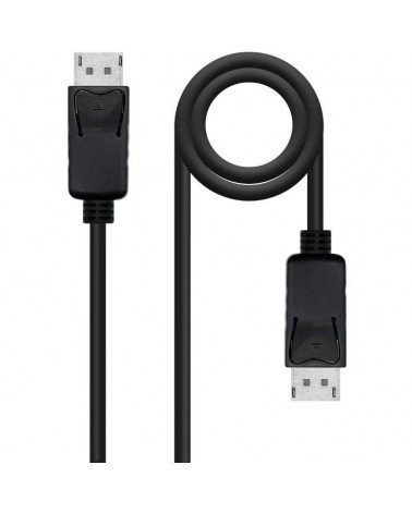 Cable displayport nanocable 10.15.2700/ displayport macho - displayport macho/ 50cm/ negro