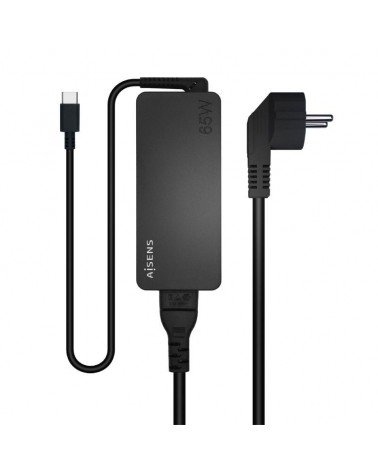 Cargador de portátil aisens asch-1pd65d-bk/ 1xusb tipo-c/ 65w