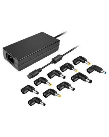Cargador de portátil leotec notebook/ 120w/ automático/ 10 conectores/ voltaje 12-20v