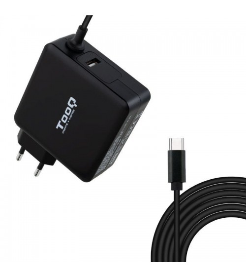 Cargador de portátil tooq tqlc-usbc65pd usb tipo-c/ 65w/ automático/ voltaje 5-20v/ 1x usb