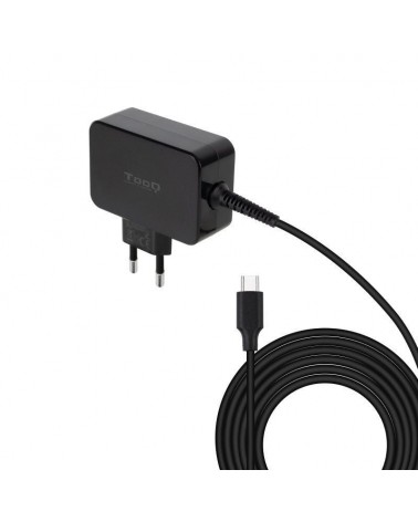Cargador de portátil tooq tqlc-usbcgan65pd usb tipo-c/ 65w/ automático/ voltaje 5-20v