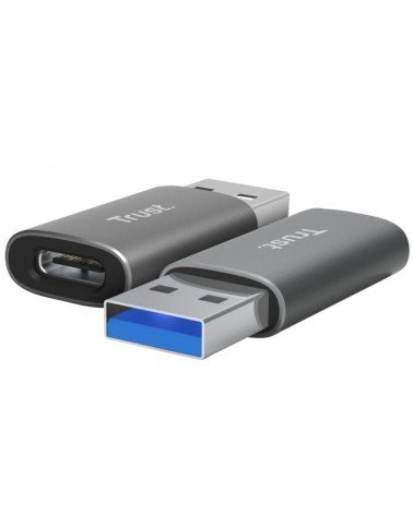 Adaptador usb 3.2 gen2 trust calyx / usb tipo-c hembra - usb macho