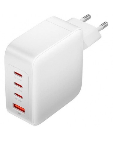 Cargador gan de pared vention feiw0-eu/ 3xusb tipo-c + cable usb tipo-c/ 1xusb/ 140w