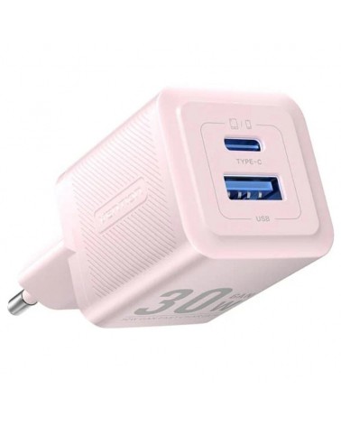 Cargador gan de pared vention feqp0-eu/ 1xusb tipo-c/ 1xusb/ 30w