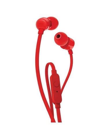 Auriculares intrauditivos jbl t110/ con micrófono/ jack 3.5/ rojos