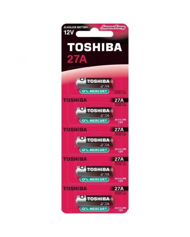 Pack de 5 pilas 12v toshiba 27a/ 12v/ alcalinas