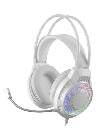 Auriculares gaming con micrófono mars gaming mh124w/ jack 3.5/ blancos