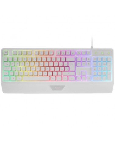 Teclado gaming semimecánico mars gaming mk124/ blanco