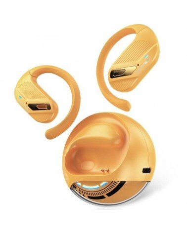 Auriculares deportivos bluetooth vention open ear openbeat o12 nbuo0 con estuche de carga/ naranja