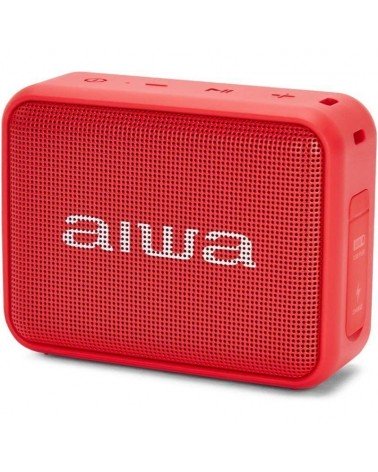 Altavoz con bluetooth aiwa bs-200rd/ 6w/ 1.0/ rojo