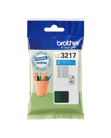 Cartucho de tinta original brother lc-3217c/ cian