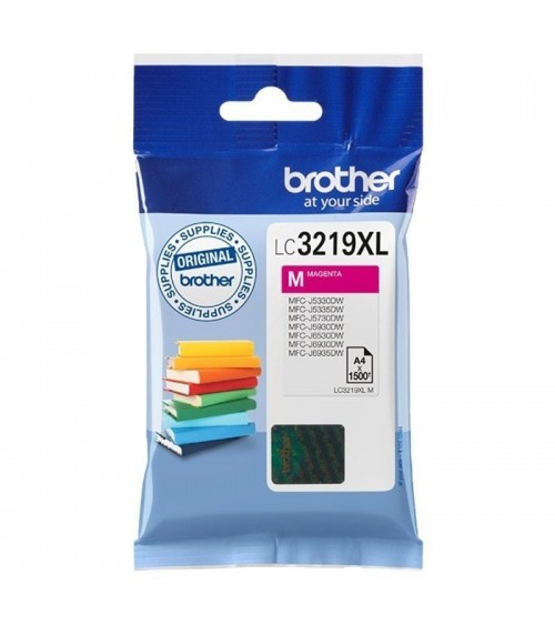 Cartucho de tinta original brother lc-3219m xl alta capacidad/ magenta