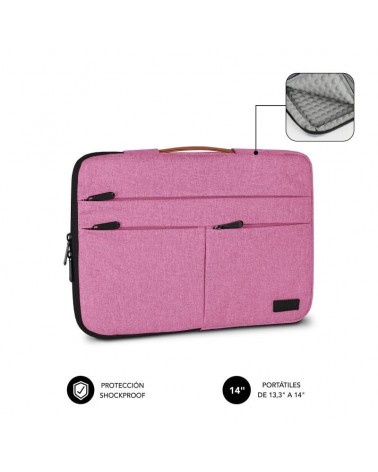 Funda subblim air padding 360 sleeve para portátiles hasta 14'/ rosa