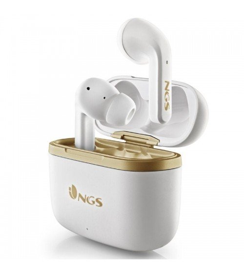 Auriculares bluetooth ngs ártica trophy con estuche de carga/ autonomía 5h/ blancos