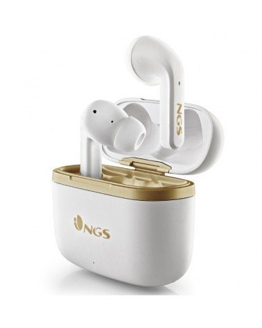 Auriculares bluetooth ngs ártica trophy con estuche de carga/ autonomía 5h/ blancos