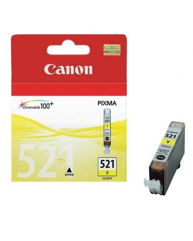 Cartucho de tinta original canon cli-521y/ amarillo