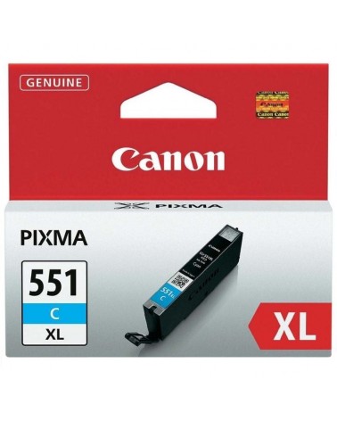 Cartucho de tinta original canon cli-551c xl alta capacidad/ cian