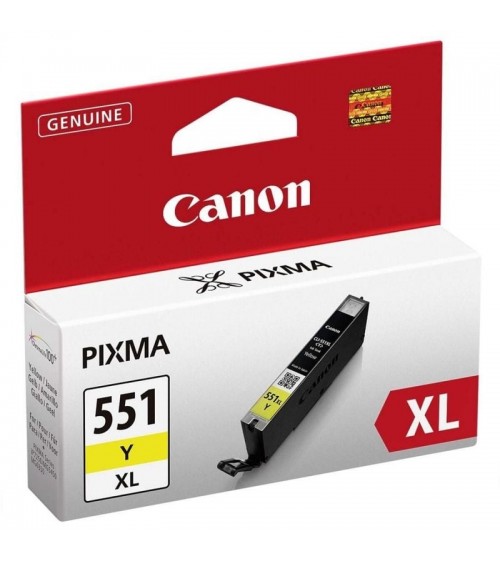 Cartucho de tinta original canon cli-551y xl alta capacidad/ amarillo