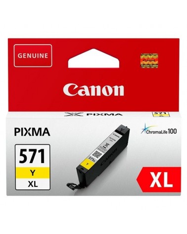 Cartucho de tinta original canon cli-571yxl alta capacidad/ amarillo
