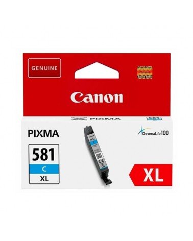 Cartucho de tinta original canon cli-581cxl alta capacidad/ cian