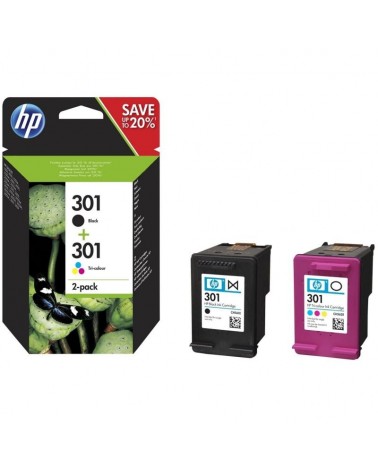 Cartucho de tinta original hp nº301 multipack/ negro/ tricolor