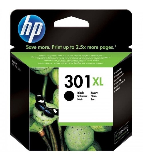 Cartucho de tinta original hp nº301 xl alta capacidad/ negro