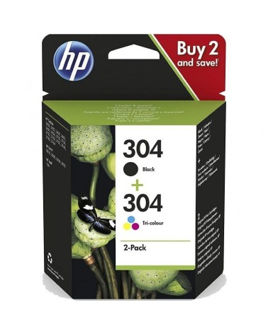Cartucho de tinta original hp nº304 multipack/ negro/ tricolor