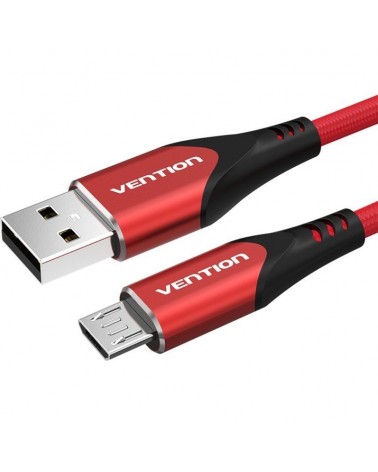 Cable usb 2.0 vention coarf/ usb macho - microusb macho/ hasta 60w/ 480mbps/ 1m/ rojo