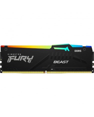 Memoria ram kingston fury beast rgb 8gb/ ddr5/ 6000mhz/ 1.35v/ cl36/ dimm