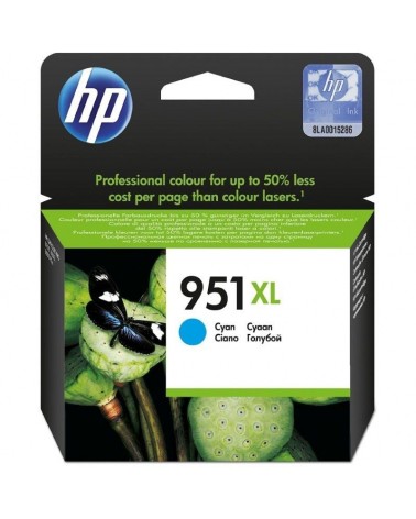 Cartucho de tinta original hp nº951 xl alta capacidad/ cian