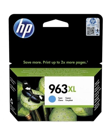 Cartucho de tinta original hp nº963 xl alta capacidad/ cian