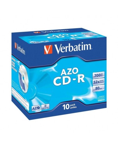Cd-r verbatim azo crystal 52x/ caja-10uds