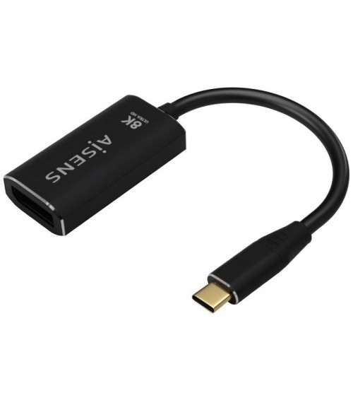 Conversor aisens a109-0690/ usb tipo-c macho - displayport hembra/ hasta 27w/ 1250mbps/ 15cm/ negro