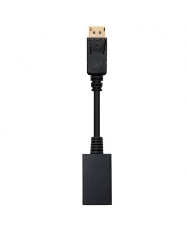 Conversor nanocable 10.16.0502/ displayport macho - hdmi hembra/ 15cm/ negro