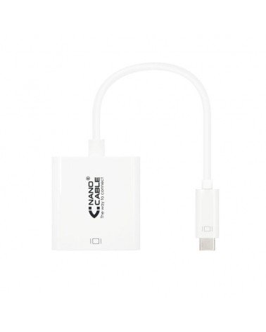 Conversor nanocable 10.16.4102/ usb tipo-c macho - hdmi hembra/ 15cm/ blanco