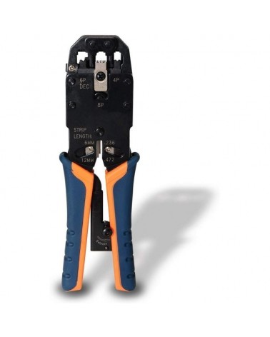Crimpadora metálica de carraca aisens a142-0311 para rj10-rj11-rj12-rj45