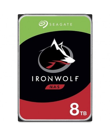 Disco duro seagate ironwolf nas st8000vn004 8tb/ 3.5'/ sata iii/ 256mb