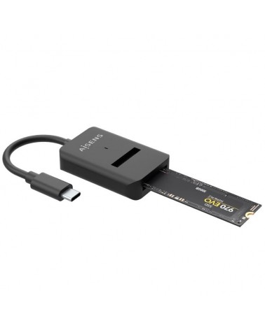 Dock usb tipo-c para ssd m2 sata/nvme ngff aisens asuc-m2d011-bk/ negro