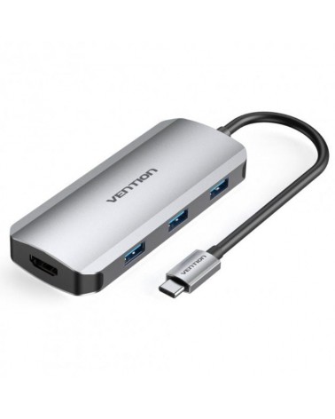 Docking usb tipo-c vention tofhb/ 1xhdmi/ 3xusb/ 1xusb tipo-c/ 1xusb tipo-c pd