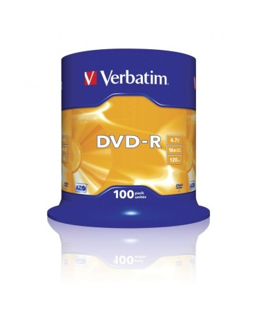 Dvd-r verbatim advanced azo 16x/ tarrina-100uds
