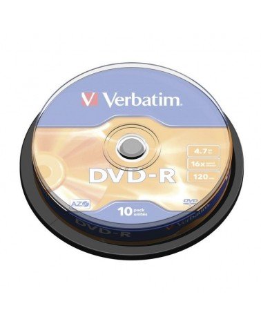 Dvd-r verbatim advanced azo 16x/ tarrina-10uds