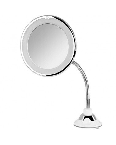 Espejo cosmético de pared con luz orbegozo esp 1020/ telescópico/ ø17cm