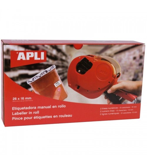 Etiquetadora apli 101419 para rollo de 26 x 16mm